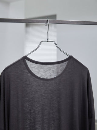 LAYERED SHEER T - SHIRT [GRAY]