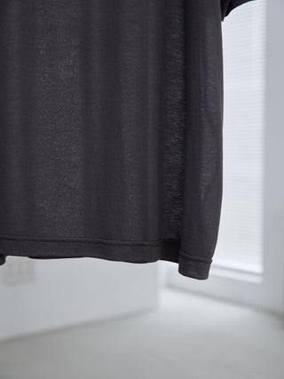 LAYERED SHEER T - SHIRT [GRAY]
