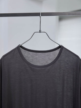 LAYERED SHEER T - SHIRT [GRAY]