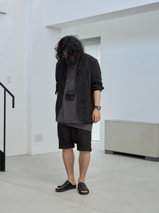 LAYERED SHEER T - SHIRT [GRAY]