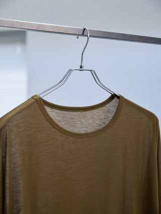 LAYERED SHEER T - SHIRT [KHAKI]
