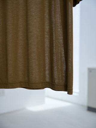 LAYERED SHEER T - SHIRT [KHAKI]