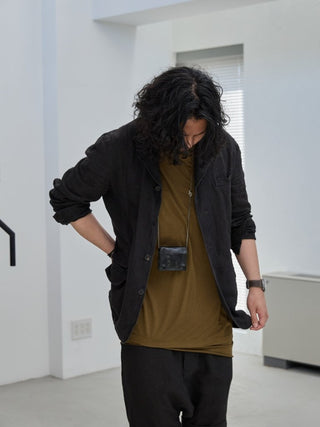 LAYERED SHEER T - SHIRT [KHAKI]