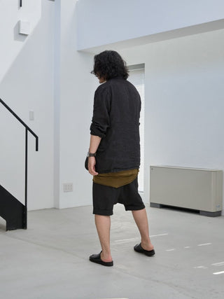 LAYERED SHEER T - SHIRT [KHAKI]