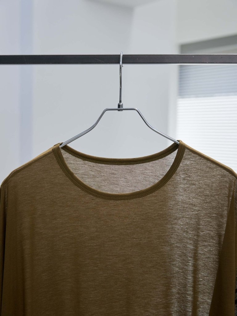 LAYERED SHEER T-SHIRT [KHAKI] – PGND.