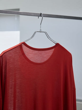 LAYERED SHEER T - SHIRT [RED]