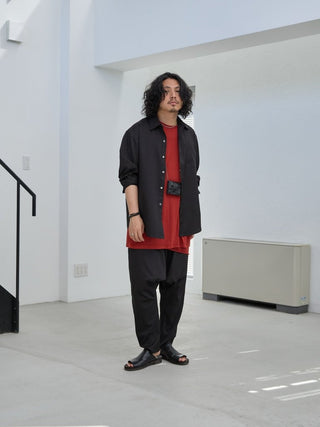 LAYERED SHEER T - SHIRT [RED]
