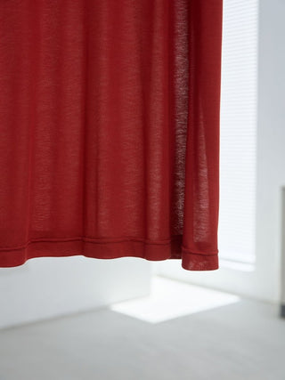 LAYERED SHEER T - SHIRT [RED]