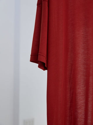 LAYERED SHEER T - SHIRT [RED]