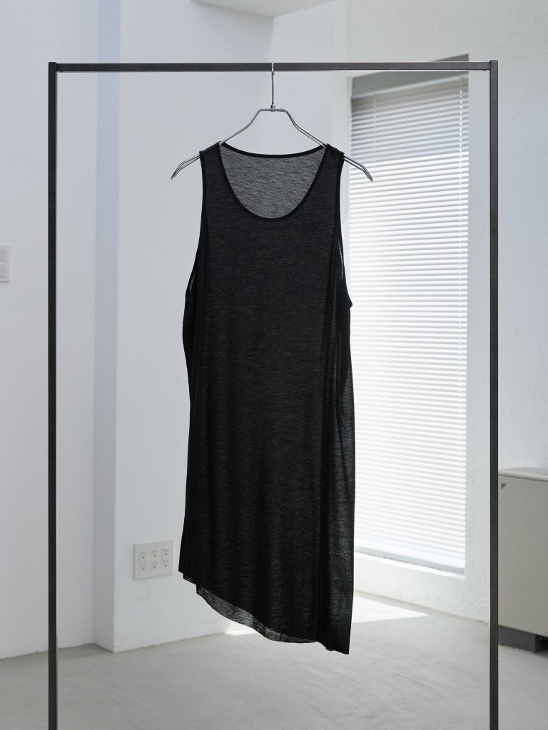 LAYERED SHEER TANK TOP [BLACK] – PGND.