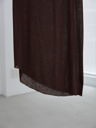 LAYERED SHEER TANK TOP [BROWN]