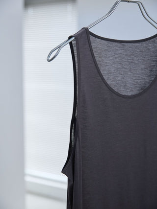 LAYERED SHEER TANK TOP [GRAY]