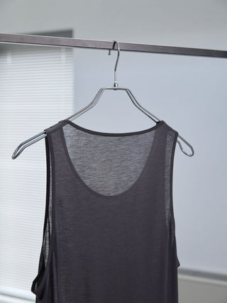 LAYERED SHEER TANK TOP [GRAY]