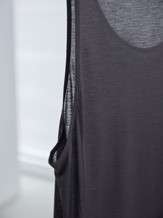 LAYERED SHEER TANK TOP [GRAY]