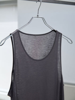 LAYERED SHEER TANK TOP [GRAY]