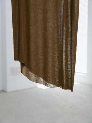 LAYERED SHEER TANK TOP [KHAKI]
