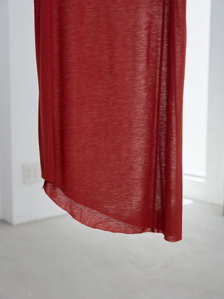 LAYERED SHEER TANK TOP [RED]