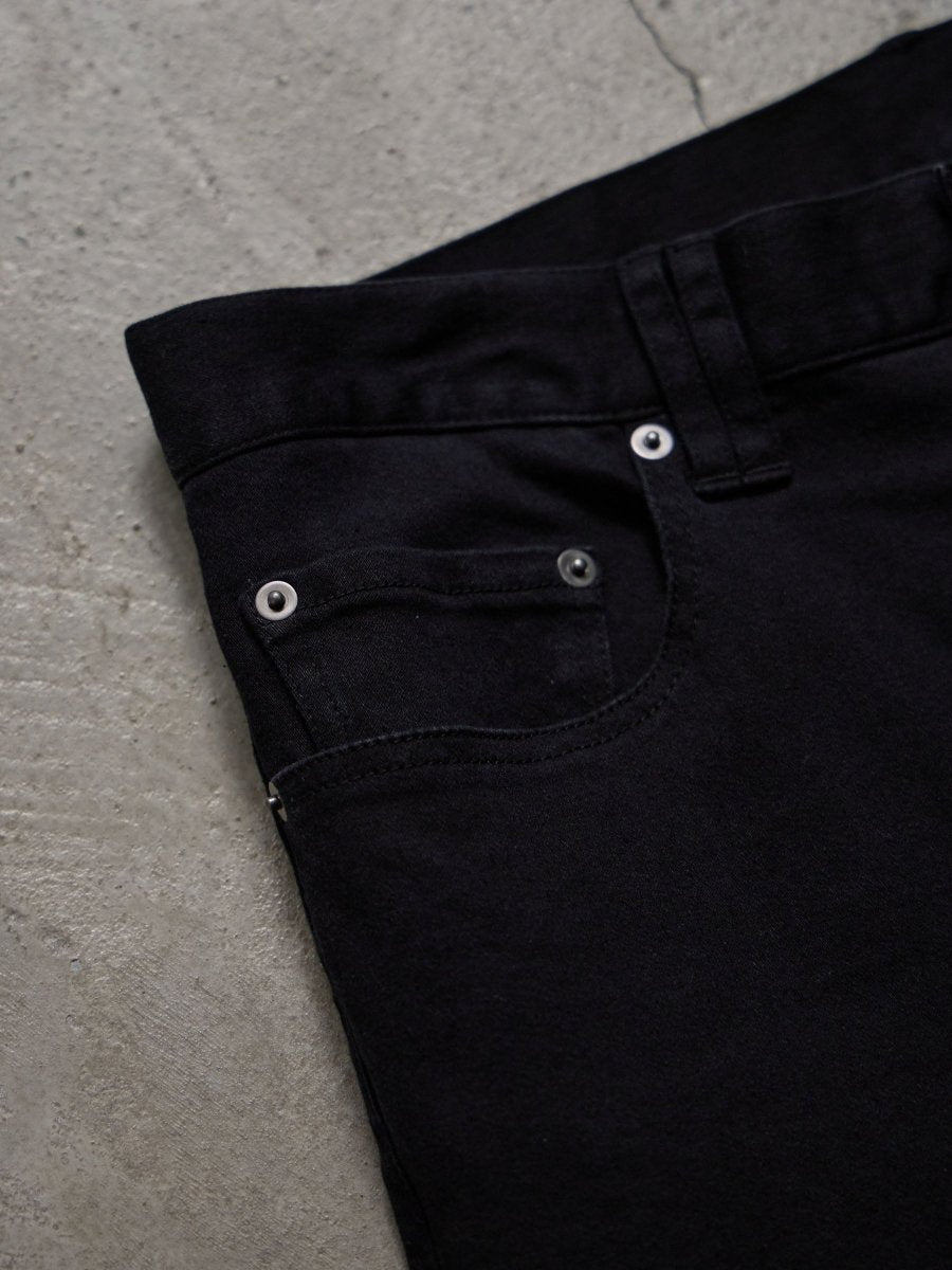 SHIRRING SAROUEL SKINNY JEANS[black] – PGND.