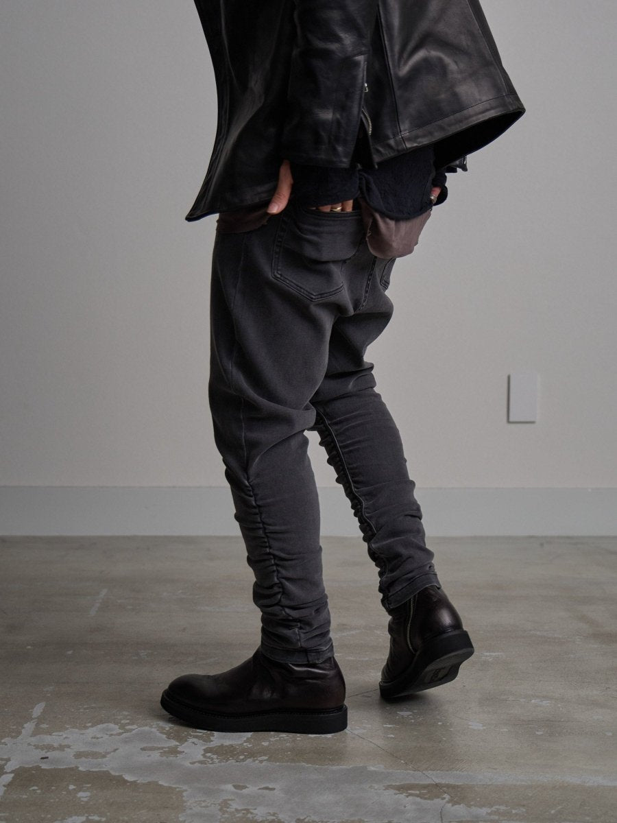 PRY│シュウト│SHIRRING SAROUEL SKINNY JEANS│黒 SHIRRING SAROUEL SKINNY JEANS[black] – PGND.